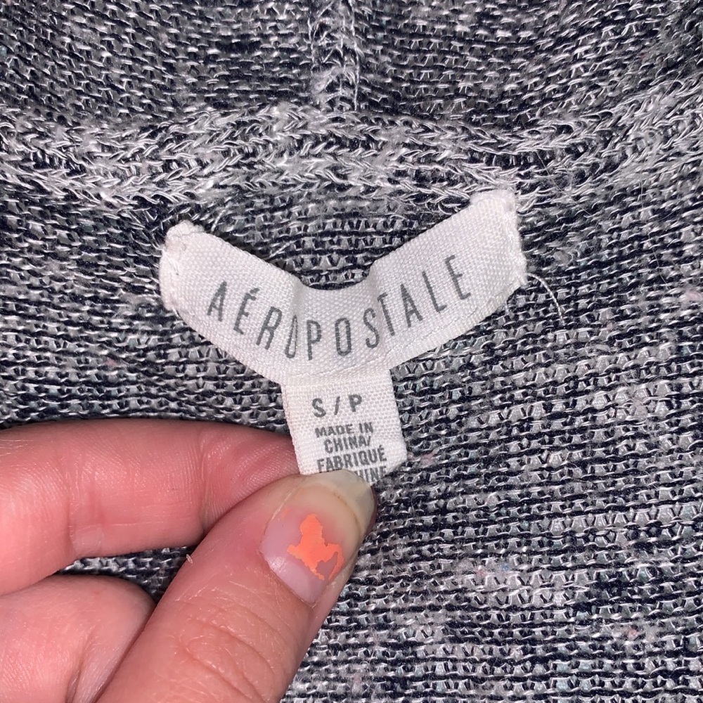 Navy and white knit sweater top - Picture 3 of 4